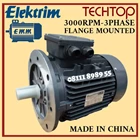 ELEKTRIM TECHTOP IE1 7.5KW 10HP 2POLE 3000RPM 3PHASE FRAME EM-132SB ELECTRIC MOTOR EMM FLANGE MOUNTED/B5 1